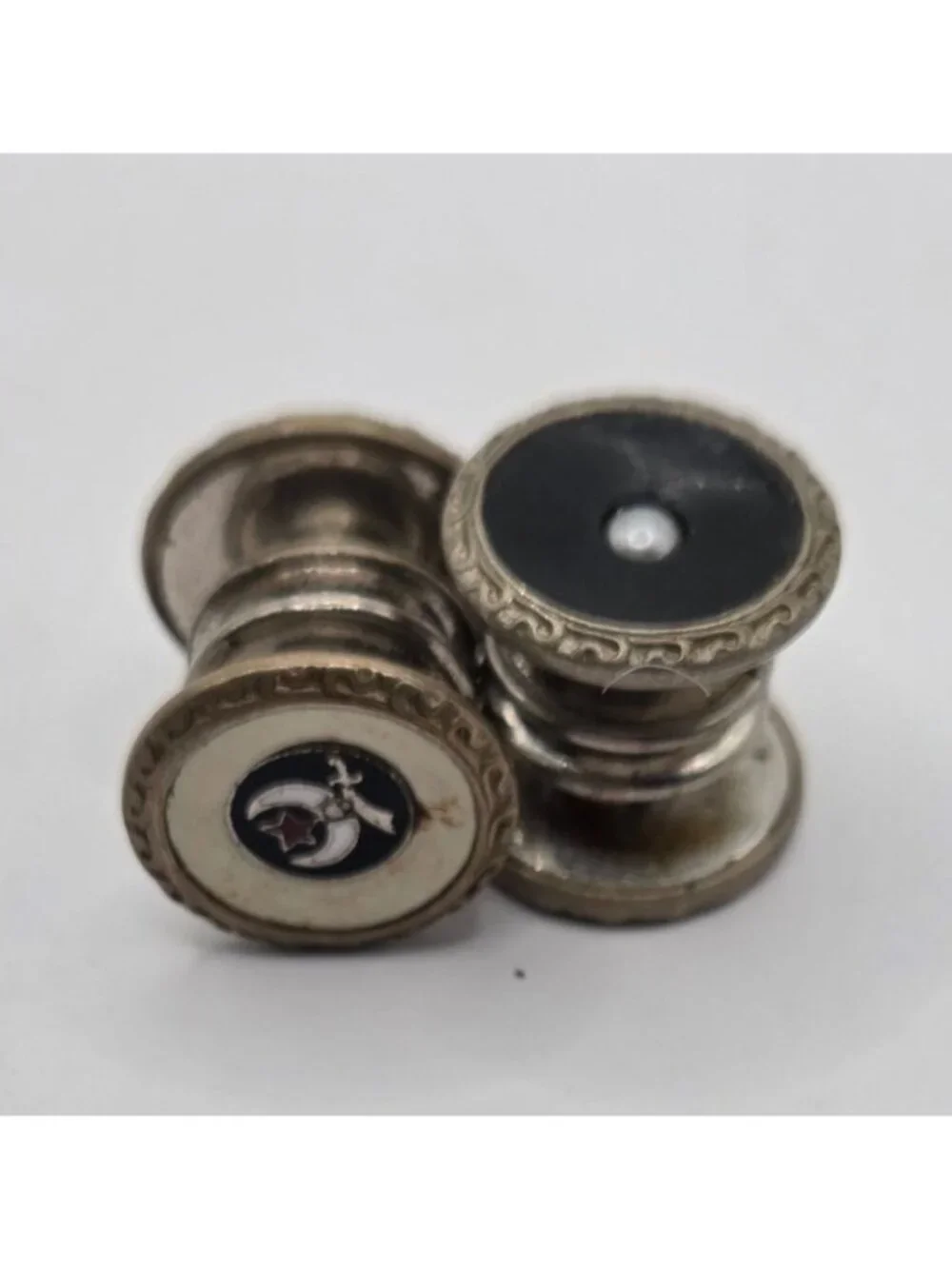 Baer & Wilde Vintage Collar Button Stud Set With Crescent & Star Design 1920's-1